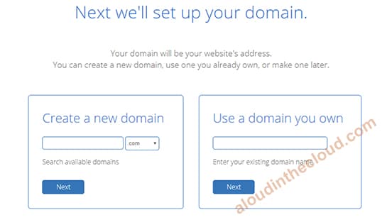 Bluehost Crear un nombre de dominio