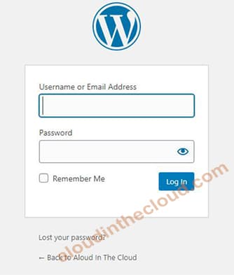 Wordpress Site login