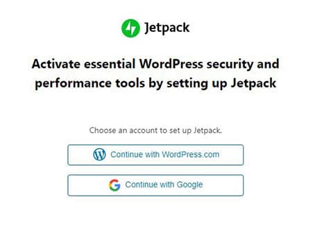 Inscrição no Jetpack 