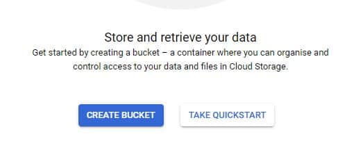 Create Google Cloud storage bucket