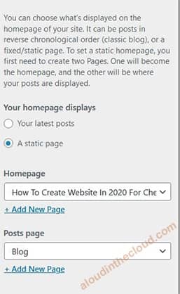 How To Create Simple Website In 2023 - Step by Step Guide - Homepage Settings