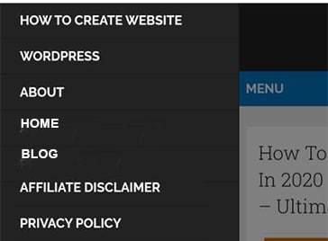 How To Create Simple Website In 2023 - Step by Step Guide - Mobile menu